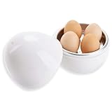Eierwilderer Boiler Mikrowelle Eierkocher Mikrowelle Eier Pochiert Maker für 4 Eier, Poacher Maker Küche Kochzubehör Weiß