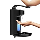 RDJ-DISPENSER Eurospender, Seifenspender Wandmontage,Desinfektionsspender Aluminium und Handseife,Schwarzer Seifenspender, Duschgel Spender, 500 ML