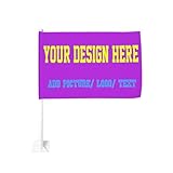 Benutzerdefinierte Autoflaggen Mit Ösen, Personalisierte Fotobannerflagge Mit Bild-Logo-Text, Doppelseitiges Flaggenbanner Für Outdoor-Festivals, Gartenflaggenschilder, Auto-/Lkw-Dekor, 12 X 18 Zoll