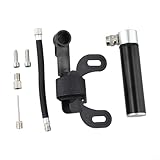 Shophubio Kompakter Hochdruck-Mini für Fahrrad mit Ständer, tragbare 120 PSI Aluminiumlegierung, für Bälle und Sportgeräte, kompatibel (schwarz)