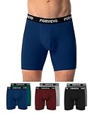 FORVEVO 6er Pack Lang Unterhosen Männer Bauwolle,Atmungsaktiv Boxershorts Herren Lang Bein,Weiche Elastisch Unterwäsche,Sport Unterhosen Männer(Multicolor01,Gr.XL)