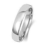 EDS Jewels Schwerer Platin 950 4mm Slight Court Form Herren/Damen - Trauring/Ehering/Hochzeitsring WJS15109PT950