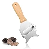 FINELYCR Trüffelhobel, Cheese Slicer mit Einstellbarer Dicke, Mit Holzgriff Aufhängeloch, Käseschneider für Trüffel, Schokolade, Käse, Butter Schneiden