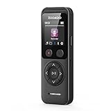 ZOOAOXO 64GB Digital Diktiergerät, Dictaphone mit Dual-Mikrofon, 3072 Kbps HD, A-B-Wiederholung, Aufzeichnungsüberwachung, Rauschreduzierung, Sprachaktivierungsaufzeichnung