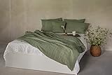 Ger3as Leinen Bettwäsche Set 100% Natur Leinenbettwäsche Stonewashed