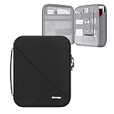 MoKo 13 Zoll Tablet Sleeve Tasche für 13' iPad Air M3 2025, iPad Pro 13 M4/Air M2, Pro 12.9, Galaxy Tab S8+/S9+ 12.4, Hartschale Eva iPad Tasche mit Aufbewahrung und gepolstertem Griff,Schwarz