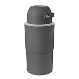 Chicco Windeleimer XL Geruchskontrolle, kompakte und platzsparende Windelentsorgung, inklusive 15 Odour-Off-Beutel, kein Nachfüllen nötig, normale Beutel verwenden, Grau