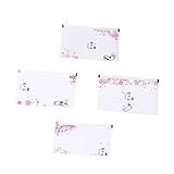 VILLCASE 4 Stück Informationstasche Wasserdichte Maskentasche Aufbewahrungstaschen Mit Reißverschluss Für Gesichtsbedeckung Dekorative Aktentasche Briefpapierbeutel Plastik