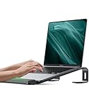 Laptop-Ständer aus Aluminium, Notebook-Ständer mit Handgelenkauflage, ergonomische, abnehmbare Laptop-Halterung, Computerständer, kompatibel mit Allen Laptops von 25,4-43,2 cm (10-17 Zoll