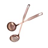 COLLBATH 2 Stück Küchenutensilien Aus Silikon Sieb Gadget Küchengeräte Nicht -schicht -utensilien Kochutensilien Aus Silikon Küchenutensilien Aus Edelstahl Golden