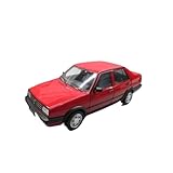 CHENXILONG 1/18 Für VW Jetta Statisches Volltür-Legierungsdruckgussmodell-Sammlungsautomodelldekorationsornamentmodell Sammlerspielzeugautos(Red A)