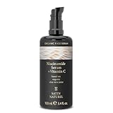 Niacinamide Serum 100ml - 100% Vegan - Gegen überschüssiges Öl und Rötungen - Poren verkleinern - Mit Vitamin C + Bio Aloe Vera - Beseitigt Hautunreinheiten - Skincare Satin Naturel