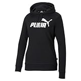 PUMA Damen Ess Logo Hoodie Tr Sweatshirt, Black, XL