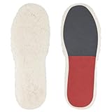 Endoto Schaffell Einlegesohlen für UGG Herren, Warme Flauschige Lammfell Schuhsohlen Ersatz, Sheepskin Shoe Insoles Inserts - Größe: 46 EU