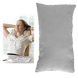Kleines Kissen, 28 x 17,8 cm Mini-Kissen, Reisekissen Klein, Kleines Nickerchenkissen, Baumwolle, Maschinenwäsche, Hochelastisch Weich und Hautfreundlich, für Nacken, Handgelenk, Knie, Beine (Grau)