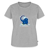 Spreadshirt Sendung Mit Der Maus Kleiner Elefant Dusche Frauen Premium T-Shirt, XS, Grau meliert