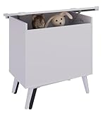 VCM Holztruhe | Maße ca. H. 65 x B. 68 x T. 39 cm | Kiste für alle Wohnräume | Aufbewahrungsbox | Kiste - Bosula L