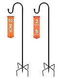 Ottsuls Hirtenhaken verstellbar für Vogelfutterspender Laterne Pflanzenhaken Gartenstecker Pflanzenständer Aufhänger für den Außenbereich Blumenkorb, Vogelfutterspender Aufhänger Hochzeit Dekor