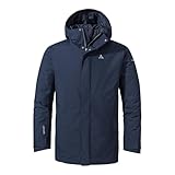 Schöffel Herren Parka Style Froda MNS, atmungsaktiver, wasserdichter Parka mit 2-Wege-Stretch, leichte Outdoorjacke mit verstellbarer Kapuze, navy blazer, 50
