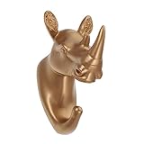 NOLITOY 2 Stück Kreative Tierkopf Wandhaken Dekorative Aufhänger für Zuhause Vielseitige Hängemöglichkeiten für Schlafzimmer Wohnzimmer und Stilvolle Wanddekoration mit Vintage Charme