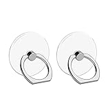 VOVIGGOL Handy Ring Halterung 2st, 360 Drehung Transparent Handy Ringhalter Handyringhalterung Finger Handy Griff handyring Handy Halter Finger Kompatibel für Handys Smartphones Tablets (Rund)