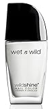 wet n wild, Wild Shine Nail Color, Nagellack ohne Formaldehyd, Toluol und Phthalate, langanhaltende Formel die schnell trocknet, French White Crème