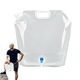 Wasserblasentasche – Wasserbeutel mit Zapfhahn | Faltbarer Trinkbecher für Sport, Camping, Wandern, Outdoor, Survival, Rucksackreisen, Bergsteigen, Kajakfahren,