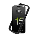 RhinoShield Bumper Case kompatibel mit [iPhone 15] | CrashGuard - Stoßdämpfende Schutzhülle im schlanken Design - 3.5 Meter Fallschutz - Schwarz