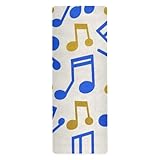 Yogamatten-Tasche für Zuhause, bedruckt, rutschfest, Yoga-Handtuch und Tasche, 180,3 x 66 cm, Blau / goldfarben