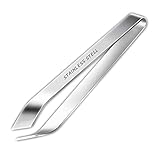 Professionelle Knochenzange für Fische,Pinzette Edelstahl,Schräge Pinzette,Fischpinzette,Grätenzange für Ente Huhn Schwein Haar,Küchenpinzette