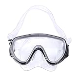 Newtic Tauchbrille Erwachsene, Panorama Ansicht Schnorchel Maske, PVC Material，Schwarz, Faltbare 180-Panorama-Ansicht freie Atmung, Erwachsene Anti-Leck Tauchmaske für Junge Männer Frauen