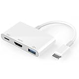 [Apple MFi-Zertifiziert] Light-ning Digital AV Adapter 3-in-1, 1080P HDMI, USB OTG & Ladeanschluss, Kompatibel mit iPhone & iPad, für Bildschirmspiegelung von Fotos, Videos & Musik
