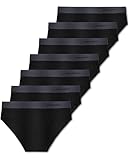 FM London 7er-Pack Essentials Herren Slip – Unterhosen für Männer mit Hohem Baumwollanteil, ohne Etikett, Moderner Slip für Herren mit Anti-Rutsch-Elastikbund Schwarz 4XL