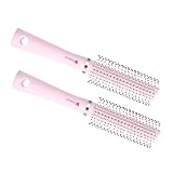 BESTYASH Rollkamm Reise Haarbürsten Für Damen Rundbürste Für Feines Haar Rundbürste Zum Föhnen Rundbürste Für Feines Dünnes Haar Rundhaarbürste Zum Föhnen Rollbürste Abs Pink
