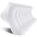 Natugloe 8 Paar Quarter Sportsocken, Baumwolle Sneaker Socken Herren Damen Atmungsaktive Halbsocken Gepolstert mit Frotteesohle