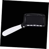 CALLARON Handlupe Lupe zum Lesen tragbare Lupe Leselupe mit Licht Lupe mit LED-Licht ältere Lupe mit licht tragbare Leselupe beleuchtete Leselupe Acryl Weiß