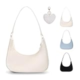 GIDWRIY Kleine Schultertasche Damen Beige, Tasche Aesthetic Y2k Handtasche Teenager Mädchen, Umhängetasche Vintage 90s, Small Shoulder Bag Women, Handbag, Achsel Tasche Frauen, Tasche Tote Bag