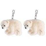 Schaffer 236 Plüsch Schlüsselanhänger Eisbär Iluk, 8-12 cm (Packung mit 2)