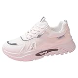 TUDUZ Sport Wasserschuhe Mesh Atmungsaktiv Retro Sneakers 2025 Laufschuhe College Style Patchwork Farbe Casual Sneakers Damenschuhe 2025 (Grey, 40)