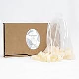 Florex Schafmilchseife in Herz-Form – 50 Stück Mini-Gästeseifen – Handgemachte Naturseife – Taufe, Kommunion, Konfirmation, Gastgeschenk – In Geschenkbox (Classic - Weiß)