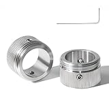 Litorange 2pcs 304 Edelstahl Heizungsventil adapter,Heizkörperventil Thermostatkopf mit den Streifen,Heizkörperthermostat RA Adapter auf M30*15