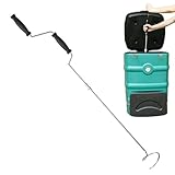 Kompost Turner – Kompost-Belüftungswerkzeug für lockeren Rasen im Boden, manuelles Mischwerkzeug und Belüften des Komposts, einfache Drehung von 360° Kompost, geeignet für Com