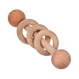 UPKOCH Holz Rassel für Kleinkinder Musikalisches Greifspielzeug Motorik und Sinneswahrnehmung Sicher und Leicht für Unterwegs für Neugeborene