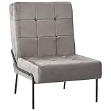 ShGaxin Relaxstuhl 65x79x87 cm Hellgrau Samt, Kinosessel, Ohrensessel, Heimkino Sofa, Schlafsessel, Relax Sessel, Tv Möbel, Seniorensessel