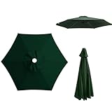Ersatzabdeckung für Terrassenschirm für den Außenbereich, UV-30+, Schutz für 2,7 m/3 m Sonnenschirm mit 6/8 Armen, ideal für Garten, Terrasse, Hof und Strand