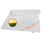 sleepling Sommerdecke 155x220, Wildseidendecke 155 x 220, Sommerbettdecke leicht, Seidendecke mit 100% Wildseide, Bezug 100% Baumwolle, Made in Germany, Ökotex, waschbar 40 Grad