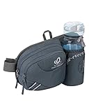 WATERFLY Gürteltasche Bauchtasche mit Flaschenhalter Damen und Herren, Atmungsaktiv Sport Hüfttasche für Laufen Radfahren Camping Klettern Reisen Wandern Joggen Hundetraining