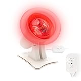 WRQIOO Rotlichtlampe 150Watt, Rotlichtlampe Wärmelampe Einstellbare Zeit und Temperatur, Einstellbarer Winkel Infrarotlampe für Entspannende Wärme, Lockerung & Allgemeines Wohlbefinden