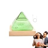 Wettervorhersage in Sturm, Wettervorhersage | Pramide Green Pyramid Bottle Desktop Ornamentation-Wettervorhersage Elegante Kreative Wettervorhersage Home Decoration Geschenk