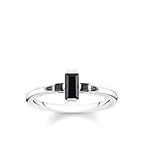 Thomas Sabo Ring Stein Baguette-Schliff schwarz 925 Sterling Silber TR2266-643-11-56